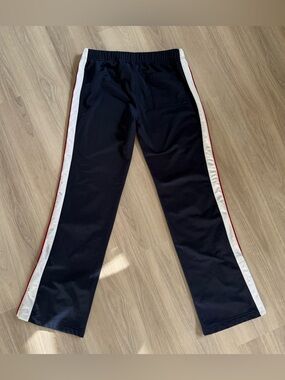 Tilt Navy Trackpants with Red and White Accent Stripes